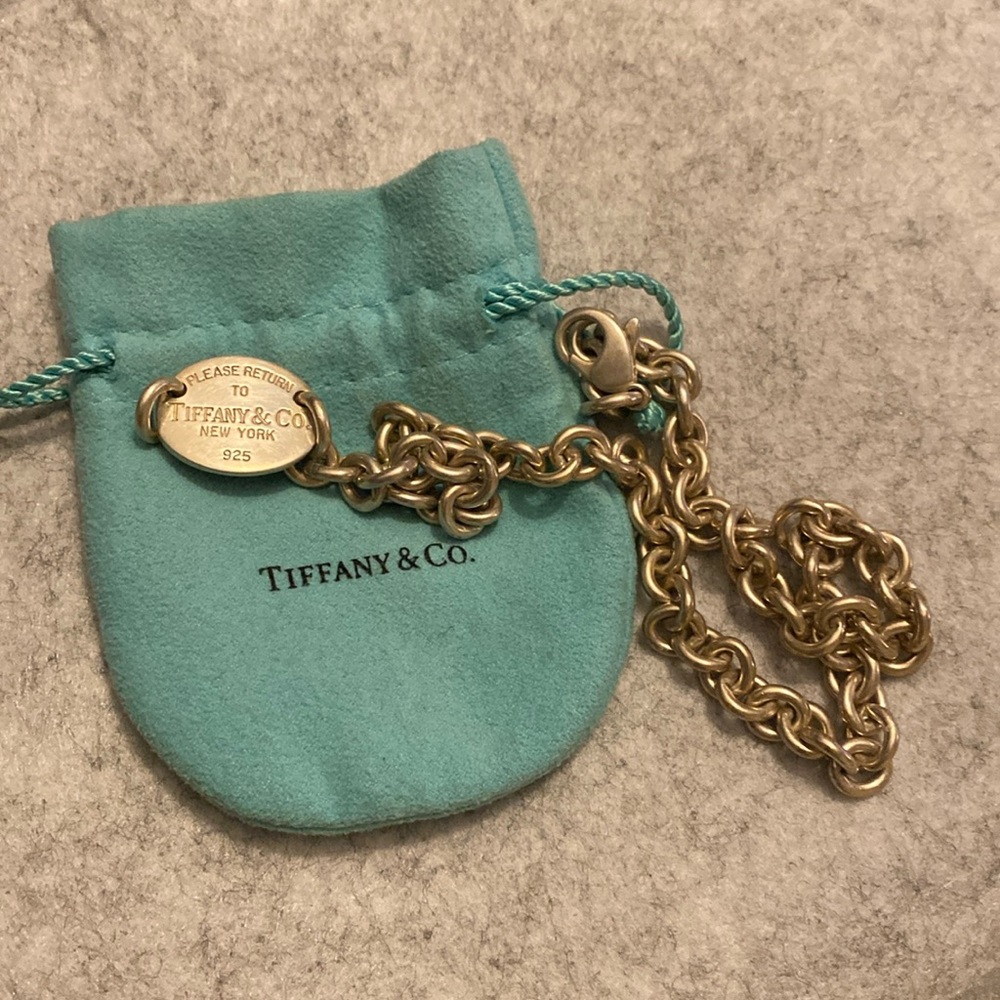 Tiffany’s Oval Return to Tiffany Chocker Necklace sterling 925